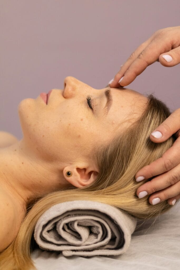 LED light therapy facial treatment at a medical spa